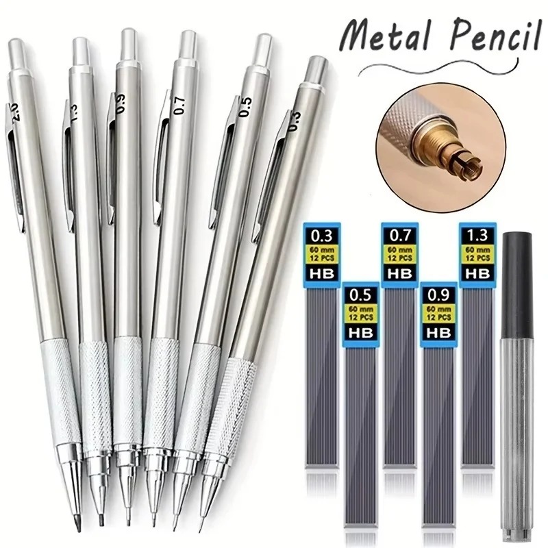 Mechanical Pencil 0.3 - Full Metal Mechanical Pencil Set 0.3/0.5/0.7/